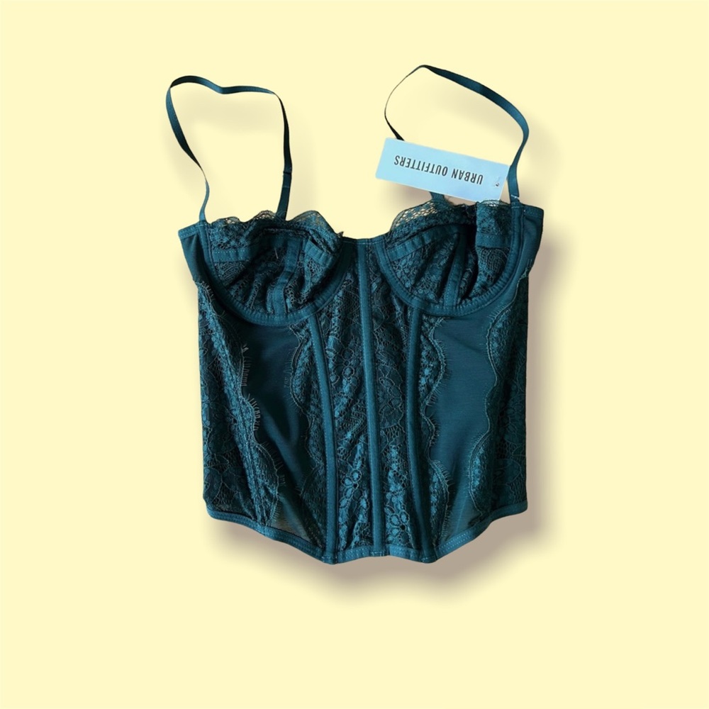 Emerald Green Urban Outfitters Corset Top
